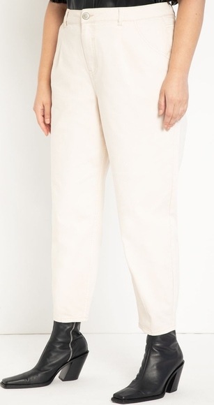 Elloqui High Waisted Pleated Jeans - Picture 2 of 3